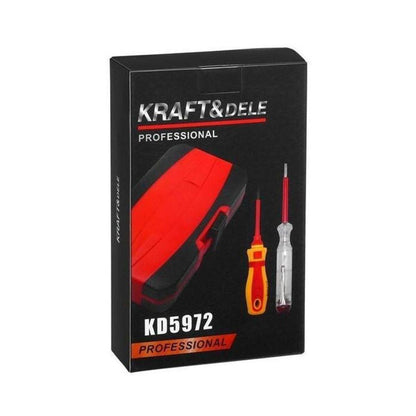 Набір діелектричних викруток Kraft&Dele KD5972, 14 шт, 1000В / Набір викруток для електрики / Комплект ізольованих отворів