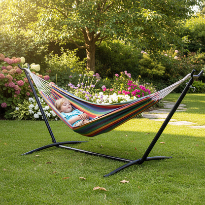 Каркас для гамака GardenLine HAM2535 260х107х100 см до 150 кг / Металева стійка для гамака / Каркас для гамака