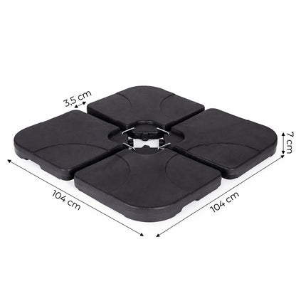 Підставка для парасольки GardenLine GAO5013, 104х104х7 см, 4 секції / Підставка для парасольки / Плита обтяжувач під парасольку