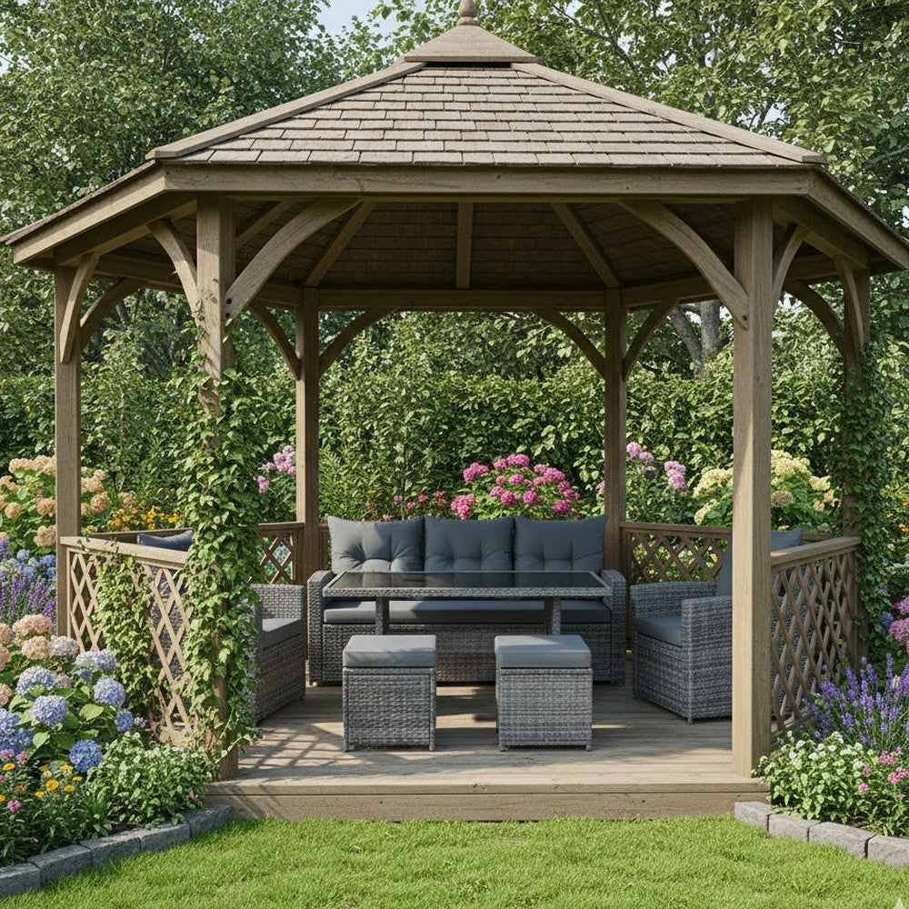 Садові меблі Garden Line MARINNE III, ротанг, 6 предметів / Набір меблів садових / Садові меблі плетені