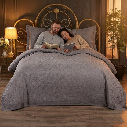 Жакардове покривало 260x240см, 2 наволочки 70х50см, Maison D'or Pauline, / Покривало жакардове на двоспальне ліжко