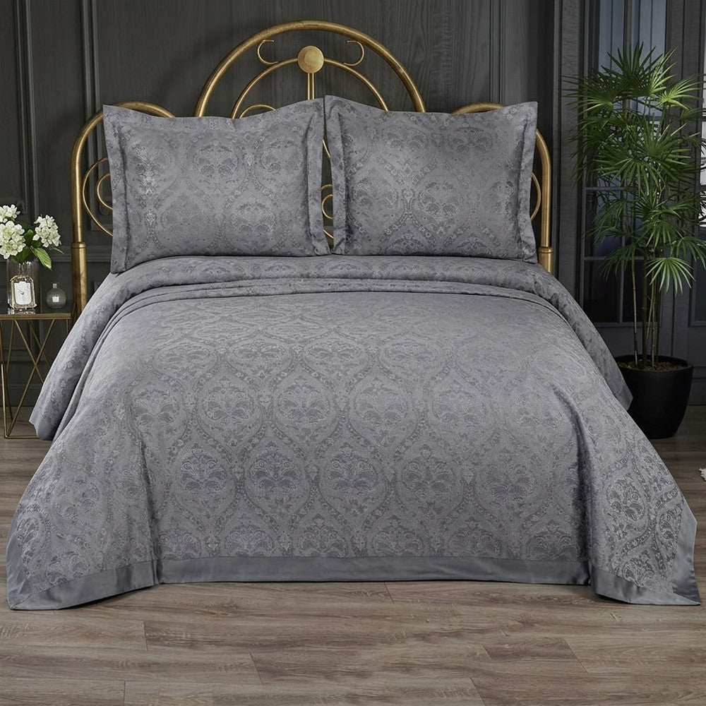 Жакардове покривало 260x240см, 2 наволочки 70х50см, Maison D'or Pauline, / Покривало жакардове на двоспальне ліжко