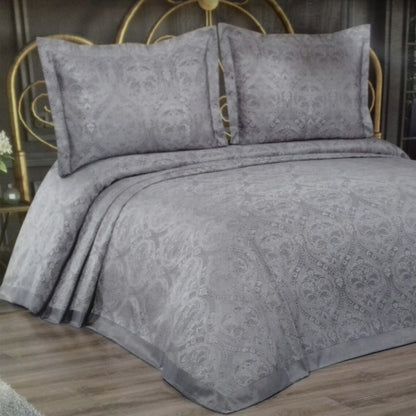 Жакардове покривало 260x240см, 2 наволочки 70х50см, Maison D'or Pauline, / Покривало жакардове на двоспальне ліжко