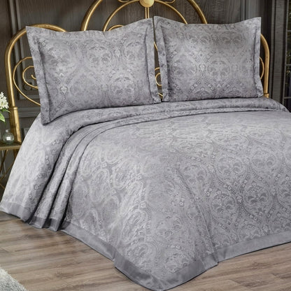 Жакардове покривало 260x240см, 2 наволочки 70х50см, Maison D'or Pauline, / Покривало жакардове на двоспальне ліжко