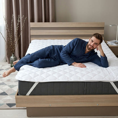 Наматрацник на резинках 200x200cм, Ideia Home Lux Elite / Наматрацник з мікрофібри / Чохол на двоспальне ліжко