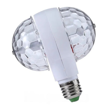 Диско лампа RGB LED Magic Ball 7W, E27, 220V, обертова, 6 LED, LW SMQ01, Білий / Диско куля, лампа RGB для вечірки, свята