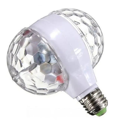Диско лампа RGB LED Magic Ball 7W, E27, 220V, обертова, 6 LED, LW SMQ01, Білий / Диско куля, лампа RGB для вечірки, свята