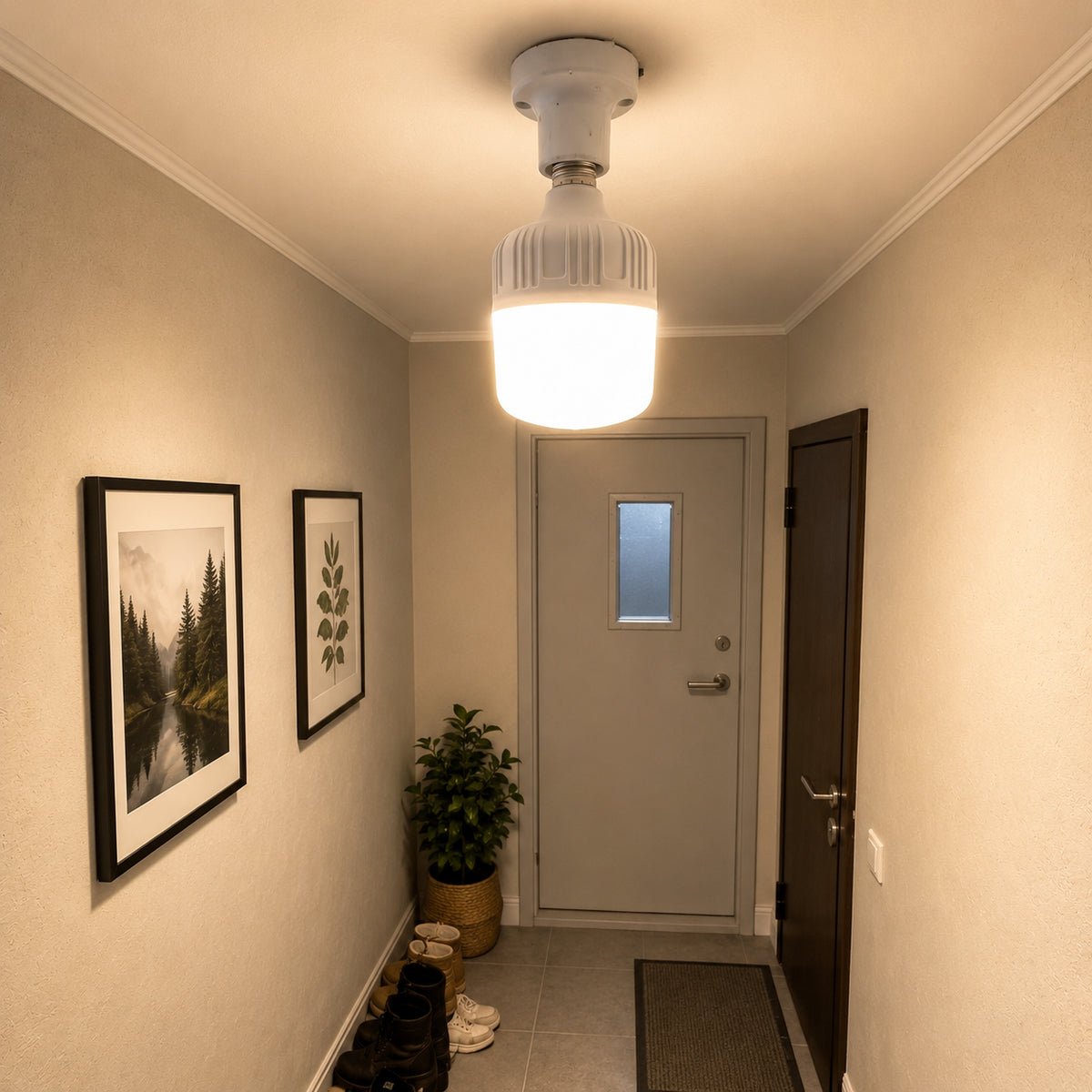 Світлодіодна лампочка з акумулятором 20W, в патрон Е27, Біла / LED лампочка / Аварійне освітлення / Автономна лампа