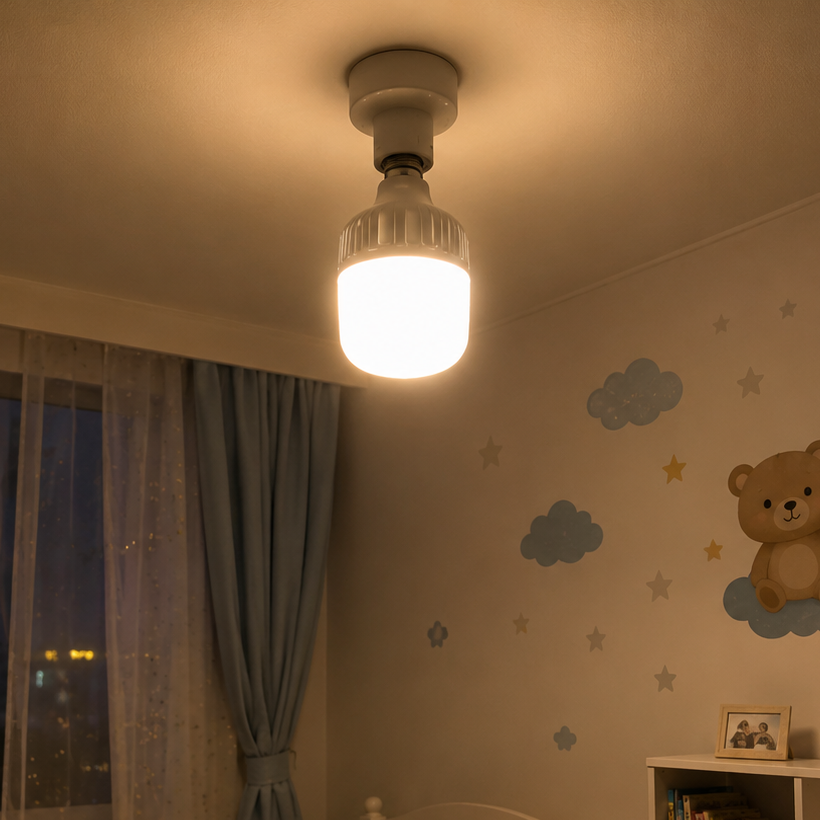 Світлодіодна лампочка з акумулятором 20W, в патрон Е27, Біла / LED лампочка / Аварійне освітлення / Автономна лампа