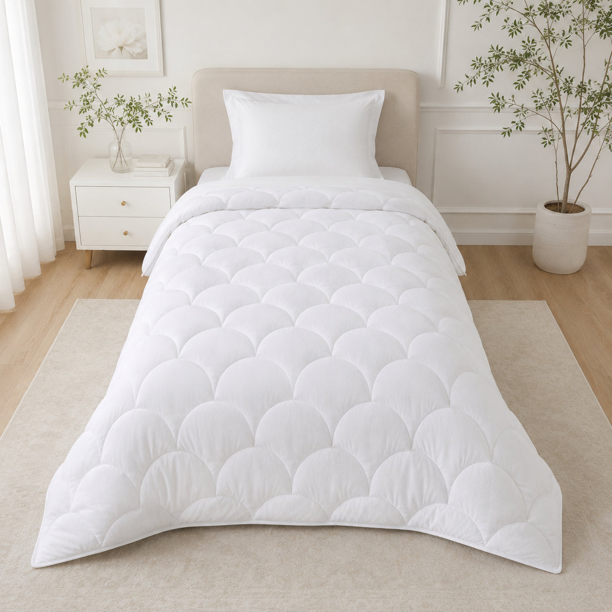 Ковдра всесезонна, 215х155 см, Wellsoft Fluffy / Ковдра полуторна / Стьобана ковдра / Ковдра антиалергенна
