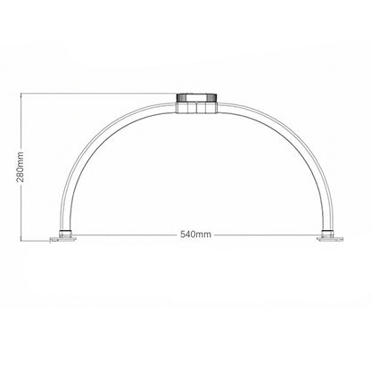 Настільна безтіньова LED-лампа 28W, 3000-6000K, F-500A, Біла / Лампа для манікюру / Лампа для салону краси / Складна лампа