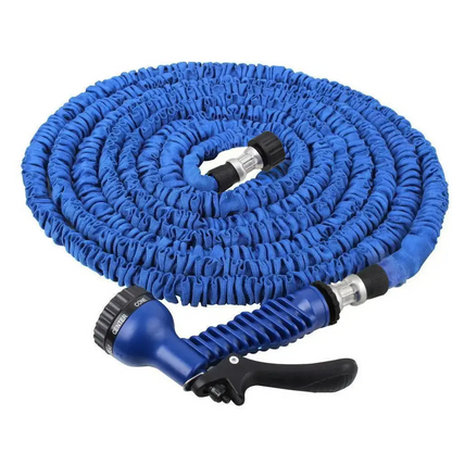 Шланг для поливу 30м з розпилювачем, Magic Hose, Синій / Шланг садовий, що розтягується / Поливочний шланг