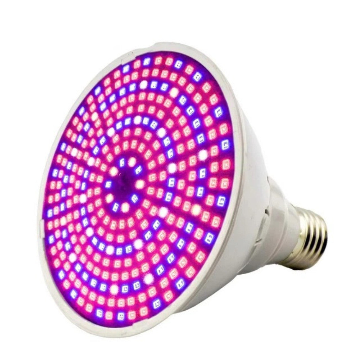 Світлодіодна фітолампа для вирощування рослин E27, 200 LED, 20 Вт, Біла / LED Лампочка для рослин / Лампа на цоколі для рослин