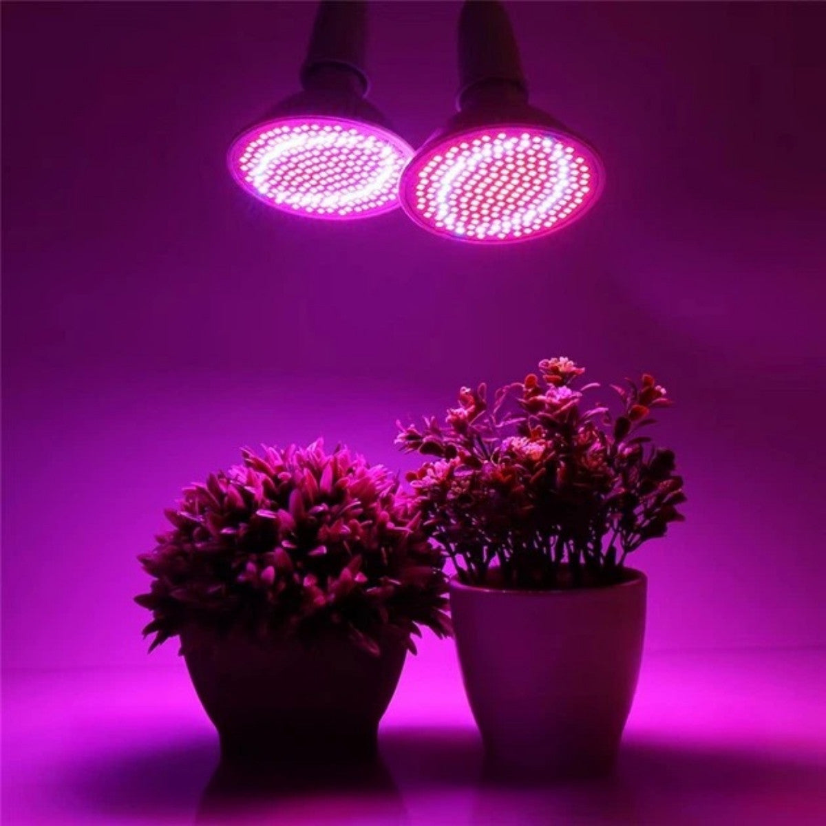 Світлодіодна фітолампа для вирощування рослин E27, 200 LED, 20 Вт, Біла / LED Лампочка для рослин / Лампа на цоколі для рослин
