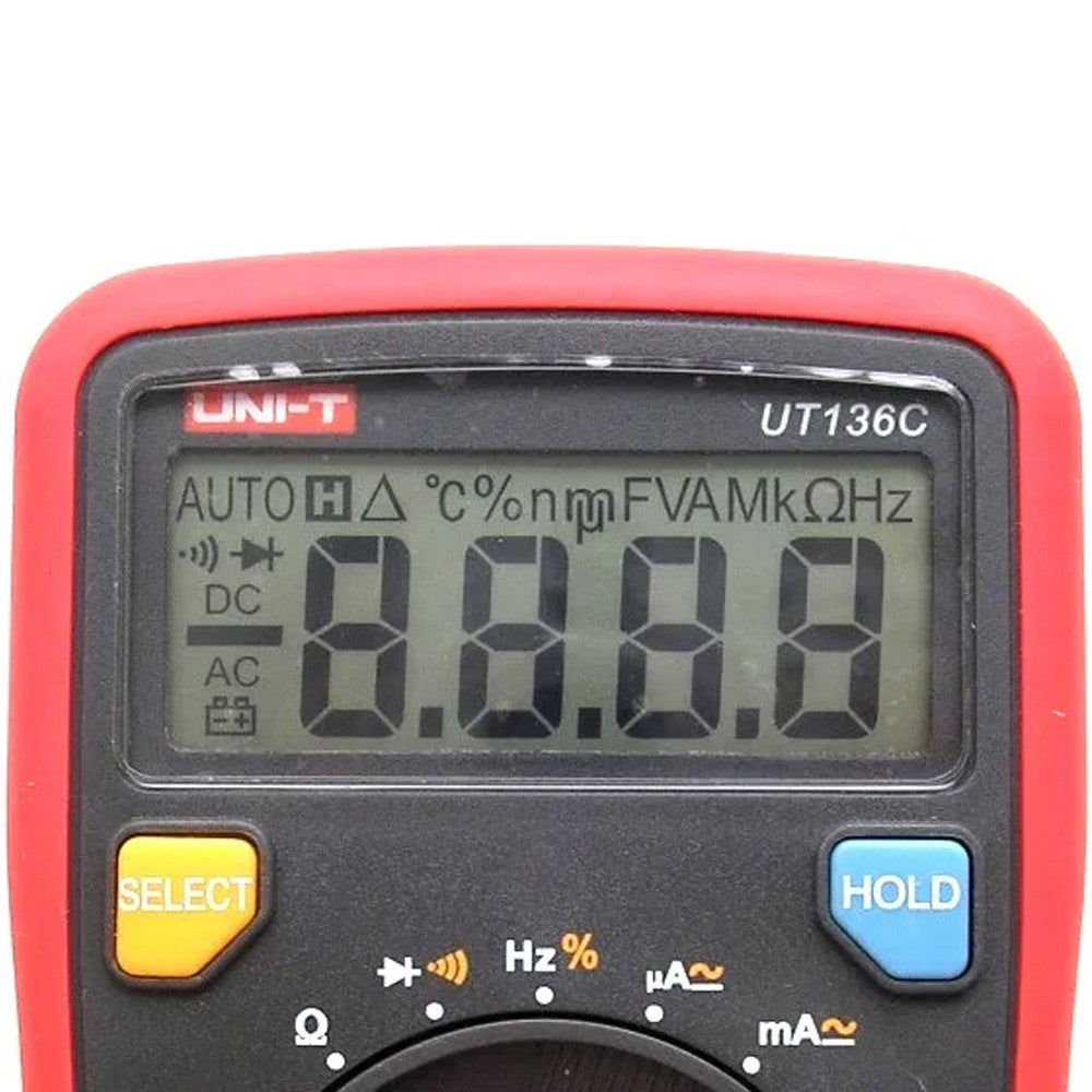 Цифровий мультиметр UNI-T UT136C, Червоний / Тестер мультиметр / Мультиметр автоматичний / Тестер напруги
