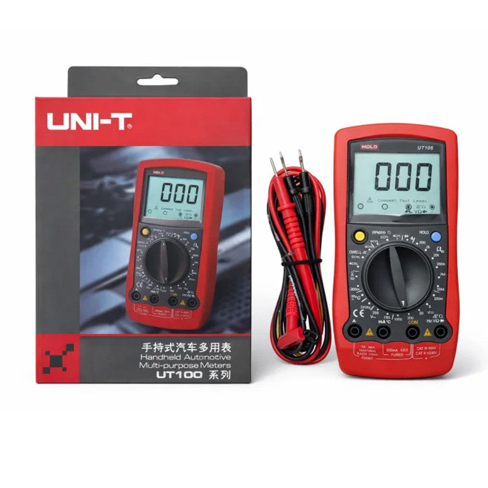 Цифровий мультиметр автомобільний UNI-T UT106, Червоний / Тестер мультиметр / Тестер напруги