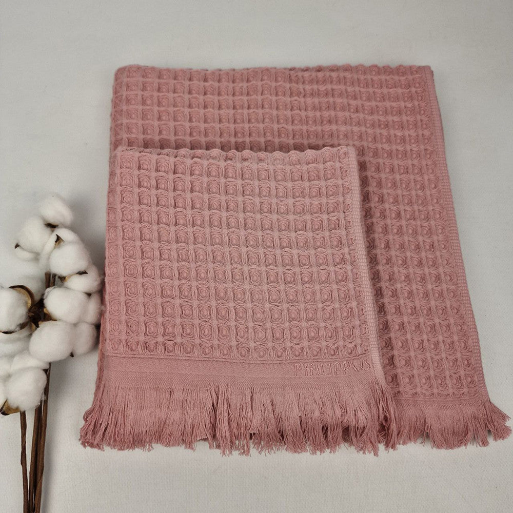 Набір рушників вафельних, 2шт, 90х50см, 140х70см, Philippus Prime Cotton Waffle, / Вафельні рушники комплектом