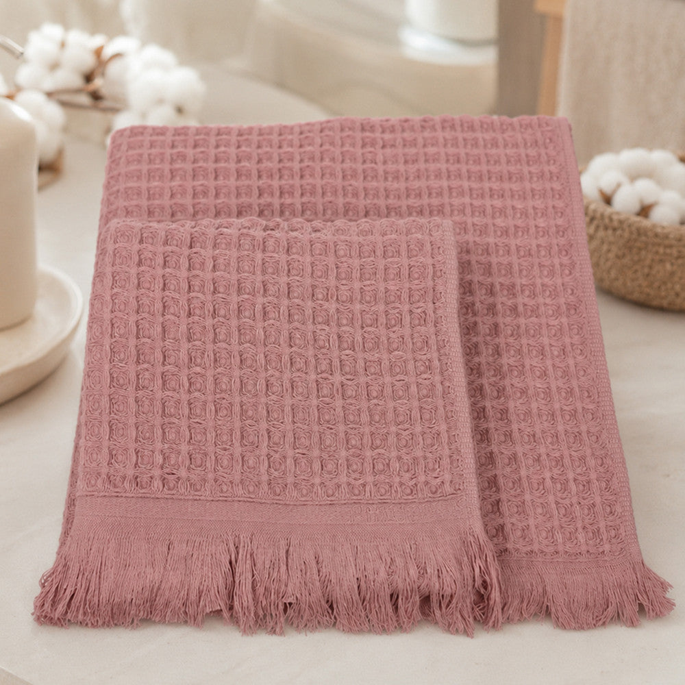 Набір рушників вафельних, 2шт, 90х50см, 140х70см, Philippus Prime Cotton Waffle, / Вафельні рушники комплектом