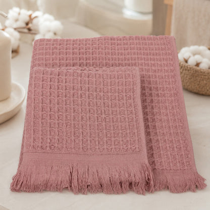 Набір рушників вафельних, 2шт, 90х50см, 140х70см, Philippus Prime Cotton Waffle, / Вафельні рушники комплектом