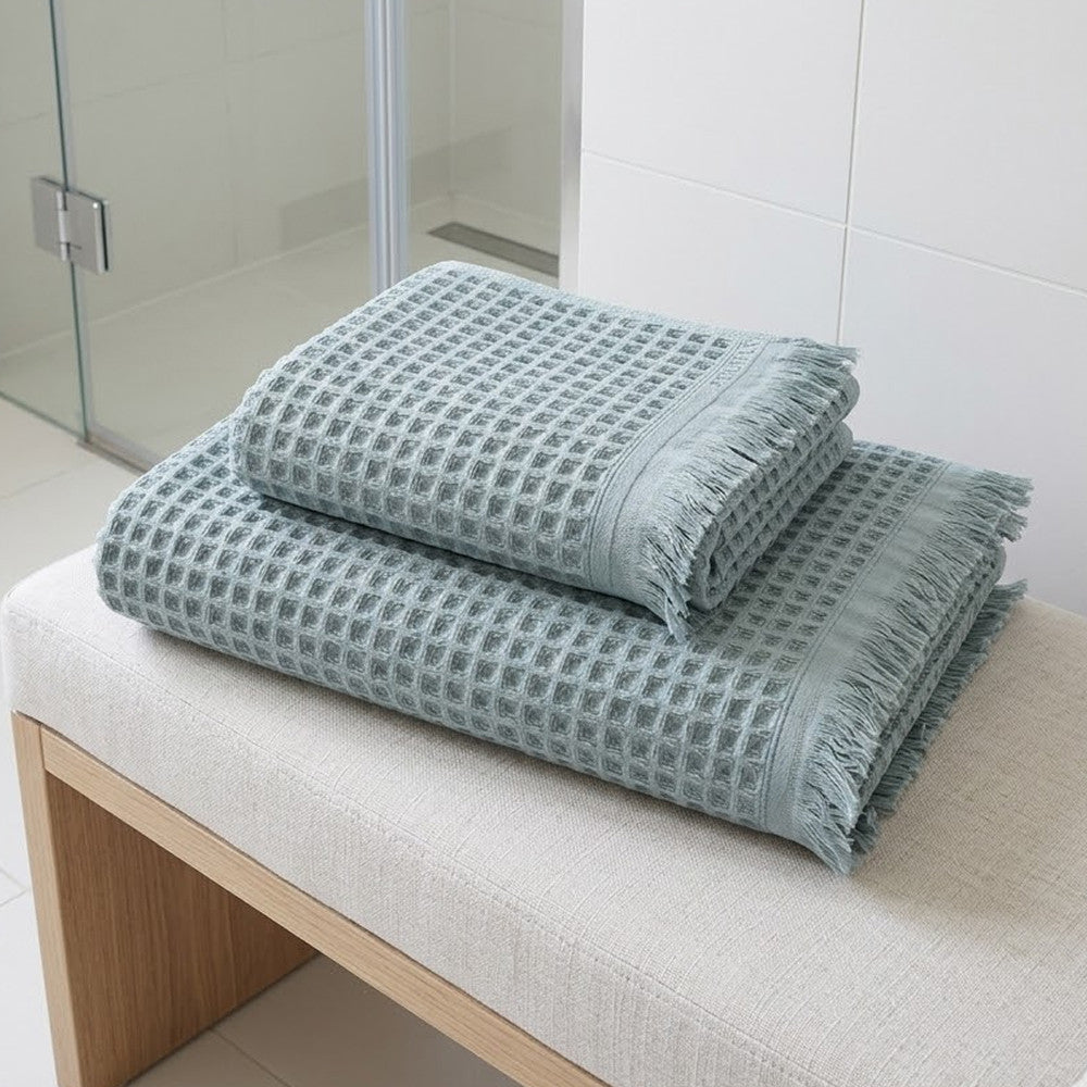 Набір рушників вафельних, 2шт, 90х50см, 140х70см, Philippus Prime Cotton Waffle, / Вафельні рушники комплектом