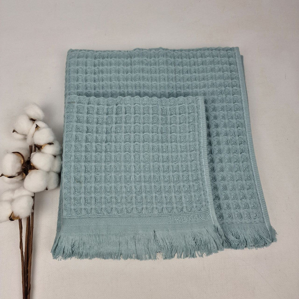 Набір рушників вафельних, 2шт, 90х50см, 140х70см, Philippus Prime Cotton Waffle, / Вафельні рушники комплектом