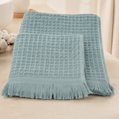 Набір рушників вафельних, 2шт, 90х50см, 140х70см, Philippus Prime Cotton Waffle, / Вафельні рушники комплектом
