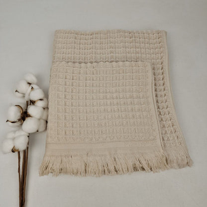 Набір рушників вафельних, 2шт, 90х50см, 140х70см, Philippus Prime Cotton Waffle, / Вафельні рушники комплектом