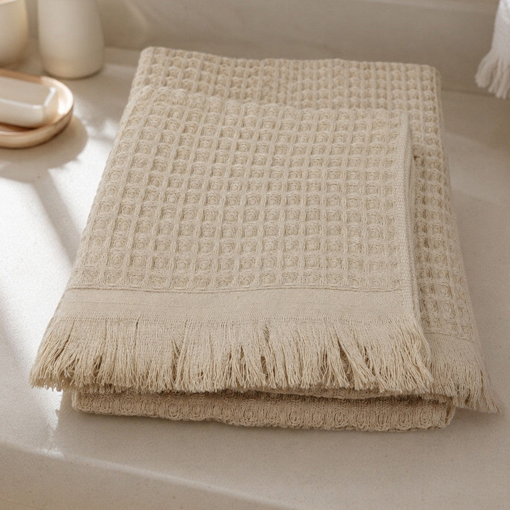 Набір рушників вафельних, 2шт, 90х50см, 140х70см, Philippus Prime Cotton Waffle, / Вафельні рушники комплектом