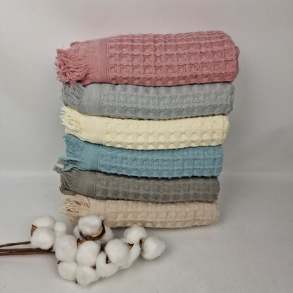 Набір рушників із вафельної тканини, 6шт, 140х70см, Philippus Prime Cotton Waffle / Вафельні рушники / Рушники з бавовни