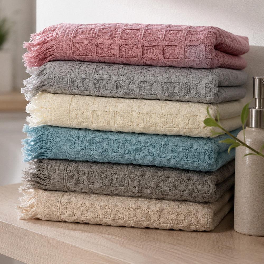 Набір рушників із вафельної тканини, 6шт, 140х70см, Philippus Prime Cotton Waffle / Вафельні рушники / Рушники з бавовни