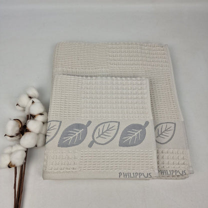 Комплект рушників вафельних, 2шт, 90х50см, 140х70см, Philippus Prime Cotton Life Waffle, / Бавовняні рушники