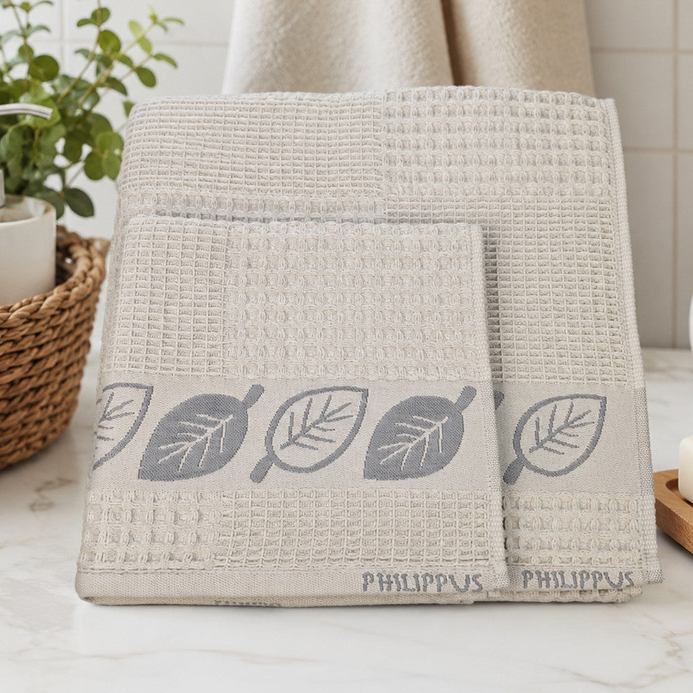 Комплект рушників вафельних, 2шт, 90х50см, 140х70см, Philippus Prime Cotton Life Waffle, / Бавовняні рушники