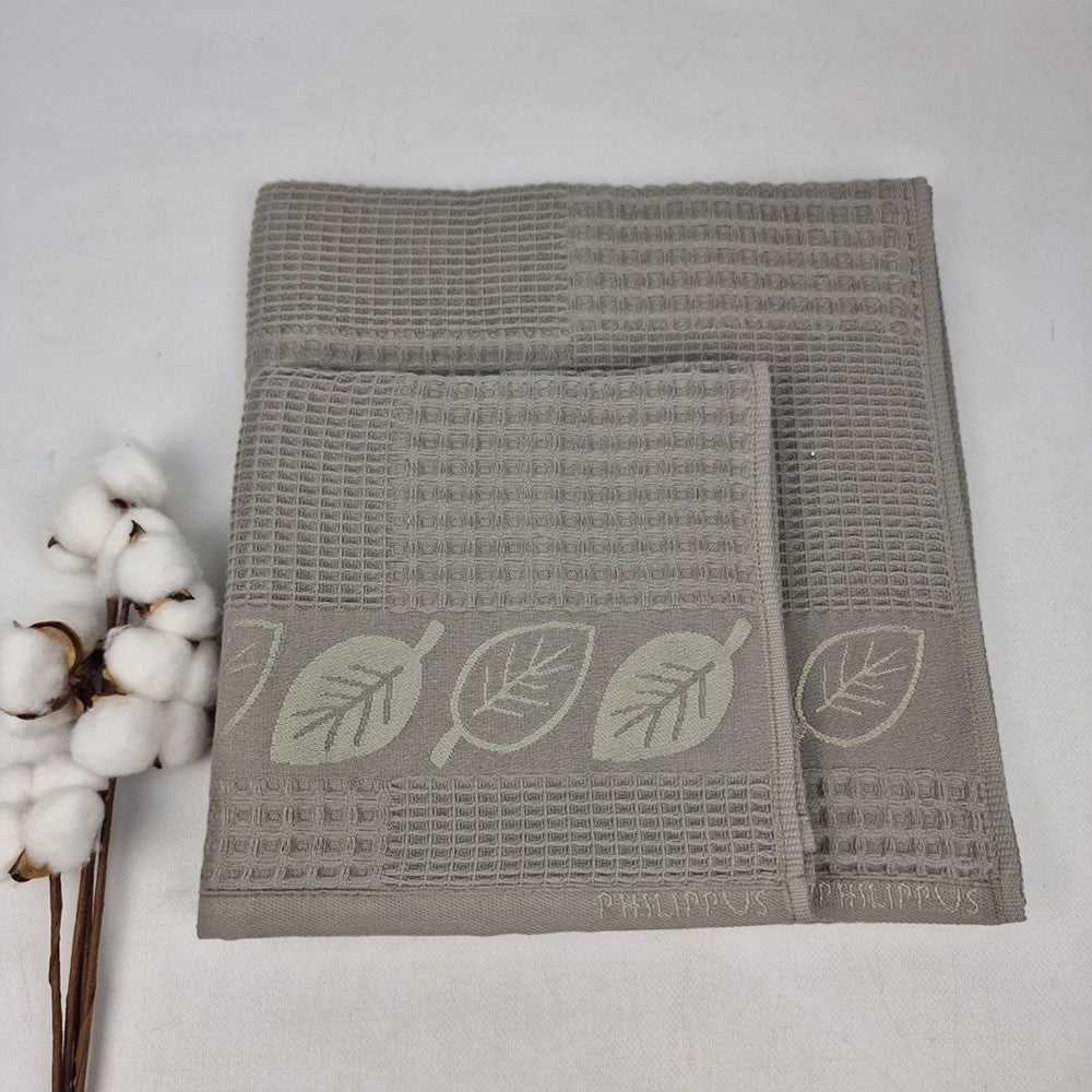 Комплект рушників вафельних, 2шт, 90х50см, 140х70см, Philippus Prime Cotton Life Waffle, / Бавовняні рушники