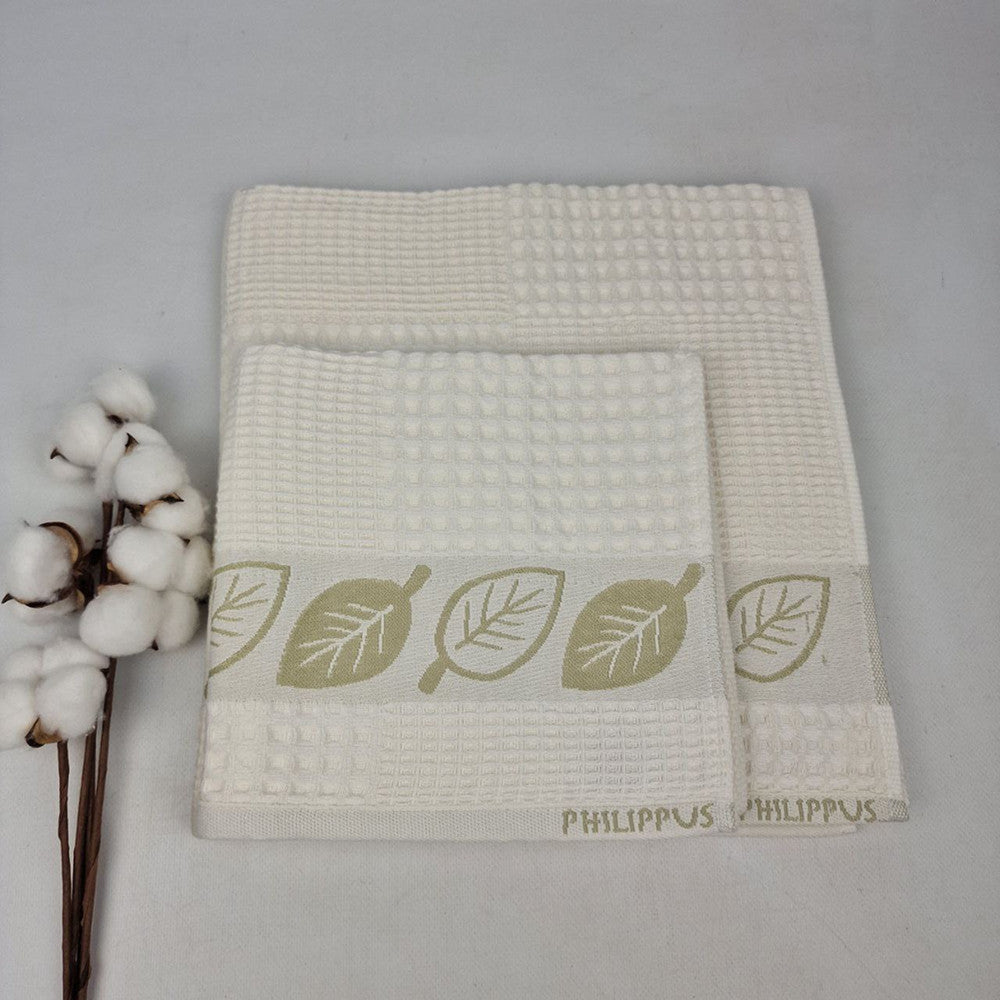 Комплект рушників вафельних, 2шт, 90х50см, 140х70см, Philippus Prime Cotton Life Waffle, / Бавовняні рушники