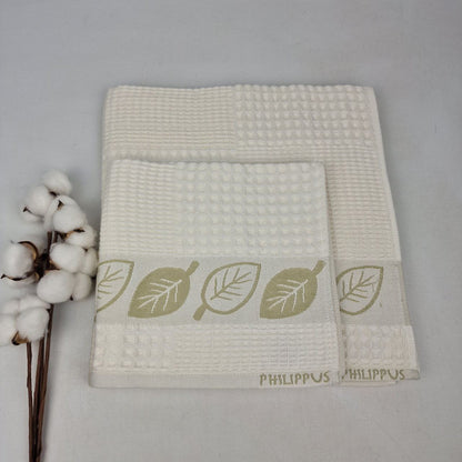 Комплект рушників вафельних, 2шт, 90х50см, 140х70см, Philippus Prime Cotton Life Waffle, / Бавовняні рушники