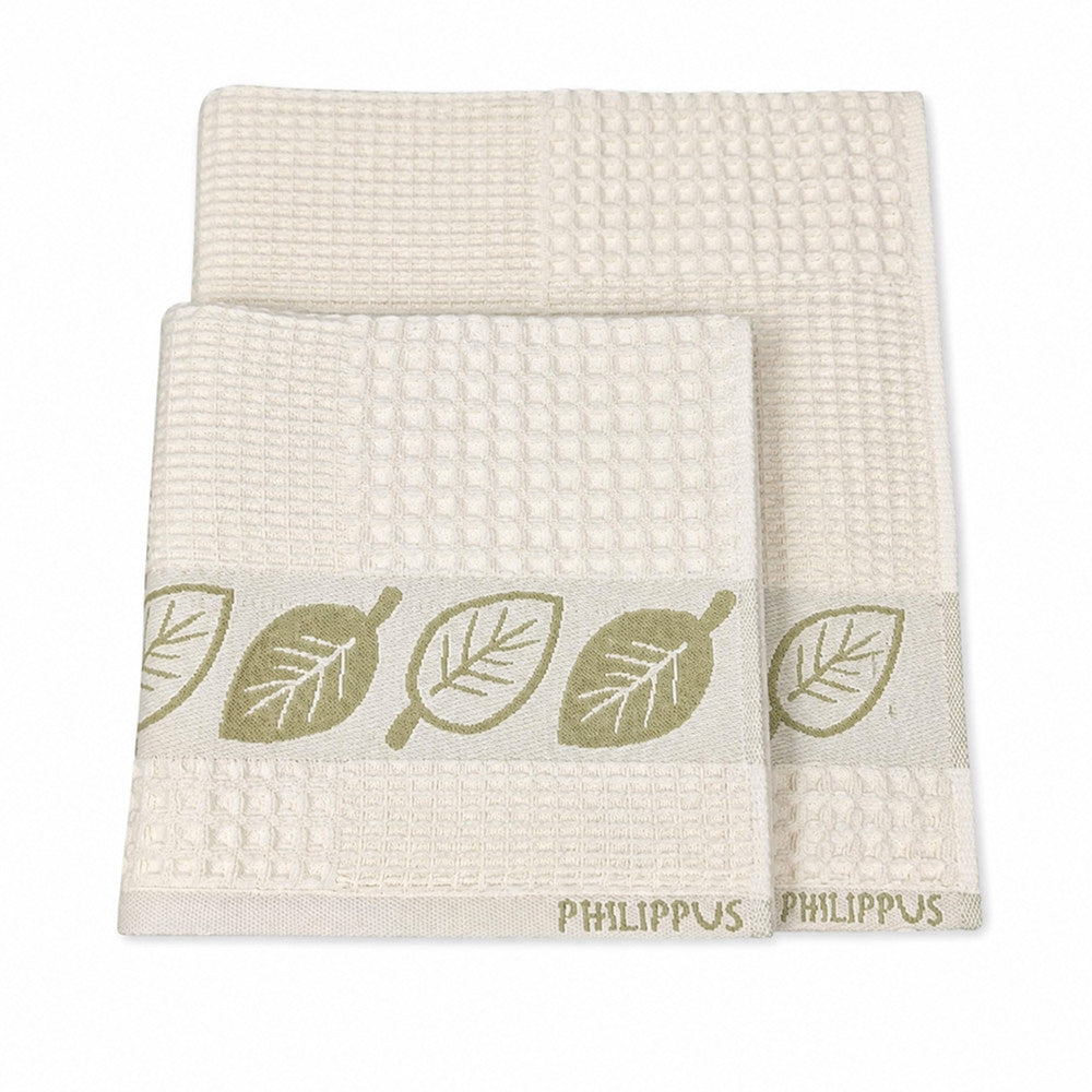 Комплект рушників вафельних, 2шт, 90х50см, 140х70см, Philippus Prime Cotton Life Waffle, / Бавовняні рушники
