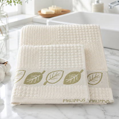 Комплект рушників вафельних, 2шт, 90х50см, 140х70см, Philippus Prime Cotton Life Waffle, / Бавовняні рушники