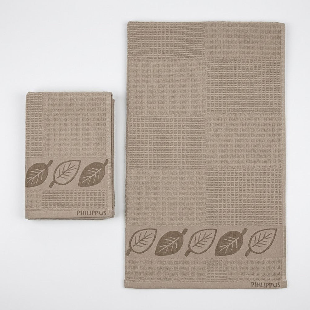 Комплект рушників вафельних, 2шт, 90х50см, 140х70см, Philippus Prime Cotton Life Waffle, / Бавовняні рушники