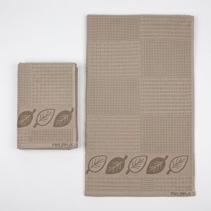 Комплект рушників вафельних, 2шт, 90х50см, 140х70см, Philippus Prime Cotton Life Waffle, / Бавовняні рушники