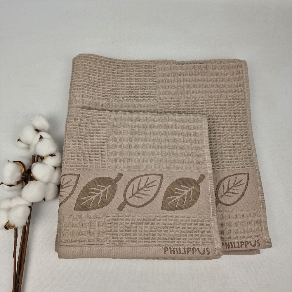Комплект рушників вафельних, 2шт, 90х50см, 140х70см, Philippus Prime Cotton Life Waffle, / Бавовняні рушники