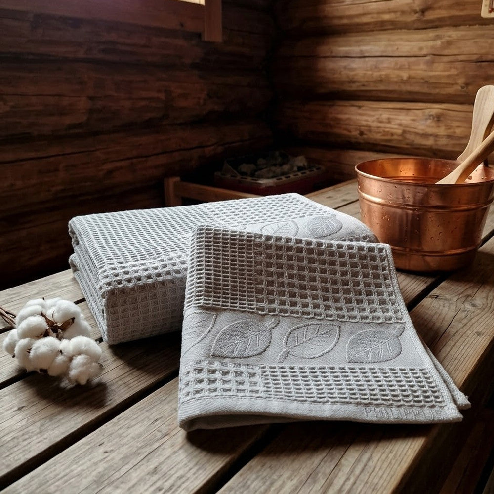 Комплект рушників вафельних, 2шт, 90х50см, 140х70см, Philippus Prime Cotton Life Waffle, / Бавовняні рушники