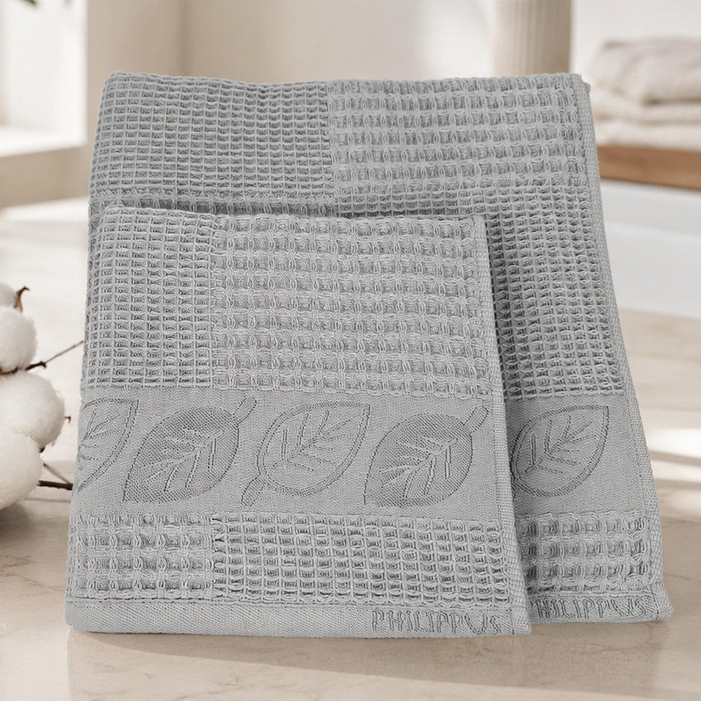 Комплект рушників вафельних, 2шт, 90х50см, 140х70см, Philippus Prime Cotton Life Waffle, / Бавовняні рушники