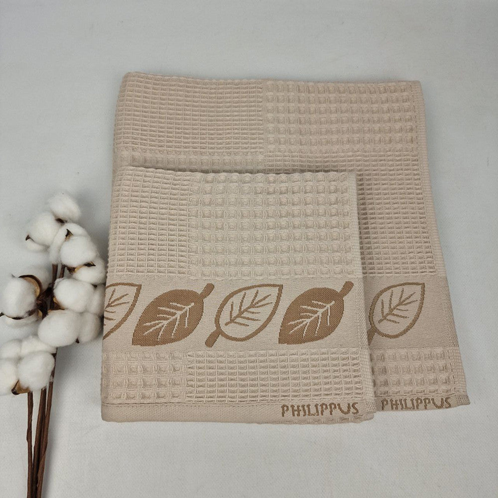 Комплект рушників вафельних, 2шт, 90х50см, 140х70см, Philippus Prime Cotton Life Waffle, / Бавовняні рушники