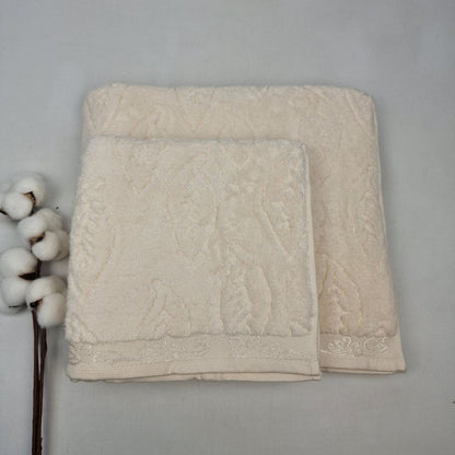 Комплект рушників з махри, 2шт, 90х50см, 140х70см, АЕ Microcotton-2, / Махрові рушники / Коттонові рушники
