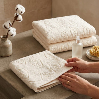 Комплект рушників з махри, 2шт, 90х50см, 140х70см, АЕ Microcotton-2, / Махрові рушники / Коттонові рушники