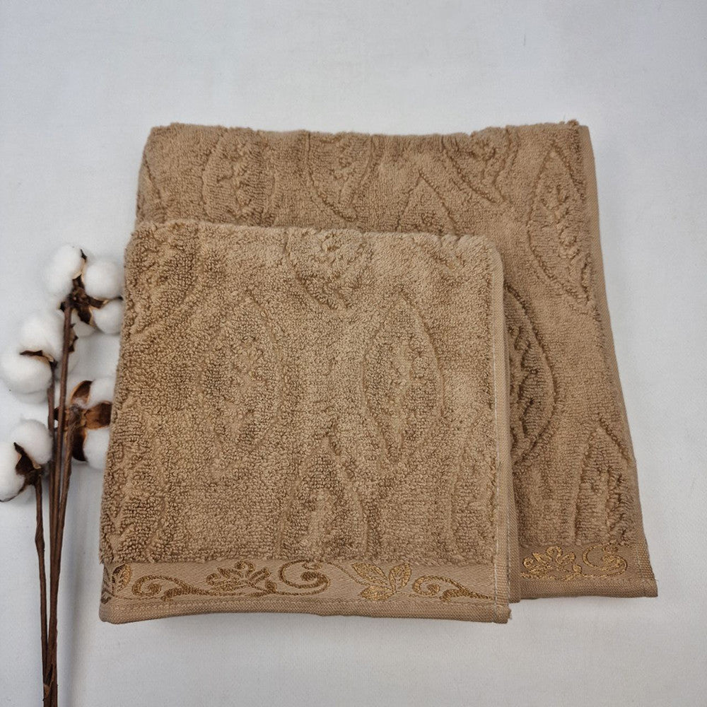 Комплект рушників з махри, 2шт, 90х50см, 140х70см, АЕ Microcotton-2, / Махрові рушники / Коттонові рушники