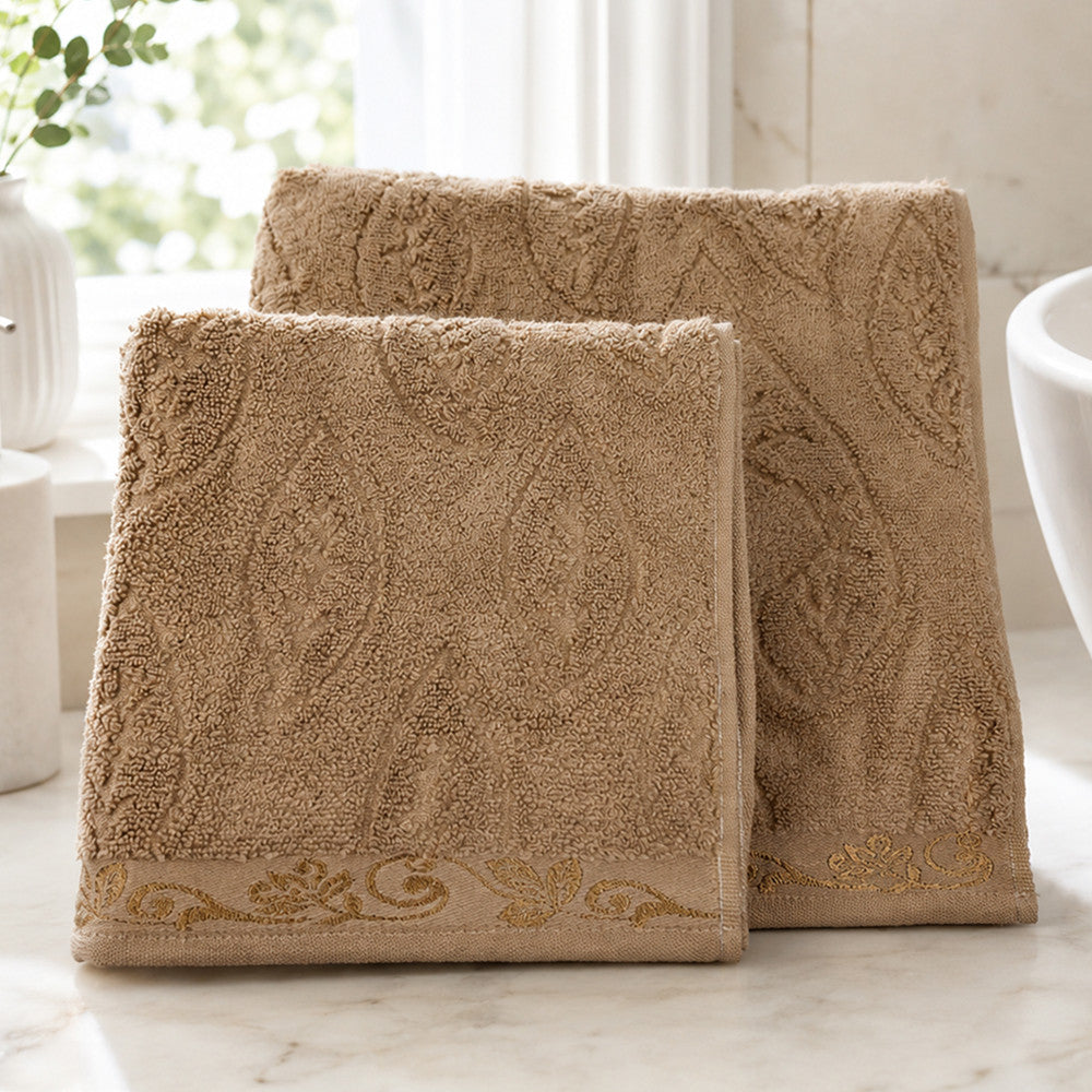 Комплект рушників з махри, 2шт, 90х50см, 140х70см, АЕ Microcotton-2, / Махрові рушники / Коттонові рушники