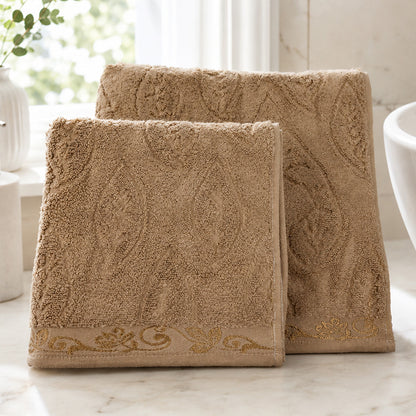 Комплект рушників з махри, 2шт, 90х50см, 140х70см, АЕ Microcotton-2, / Махрові рушники / Коттонові рушники