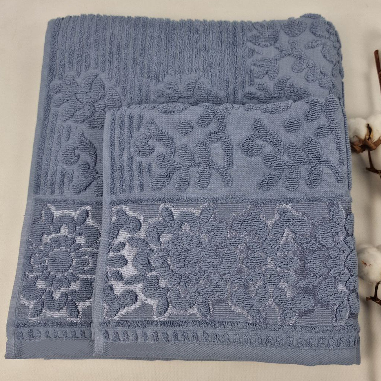 Набір рушників махрових, 2шт(140х70см, 90х50см), Prime Cotton Lydia (A395), / Рушники бавовняні / Набір банних рушників