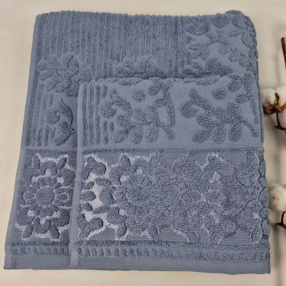 Набір рушників махрових, 2шт(140х70см, 90х50см), Prime Cotton Lydia (A395), / Рушники бавовняні / Набір банних рушників